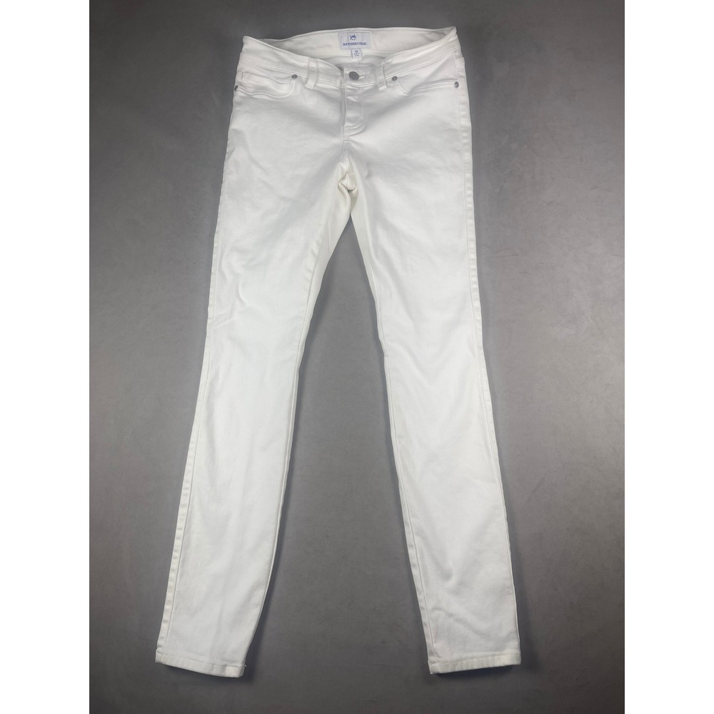 Southern Tide Womens White Skinny Jeans Size 28 Stretch Denim Pants 24311 5152